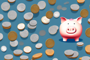 A piggy bank overflowing with coins