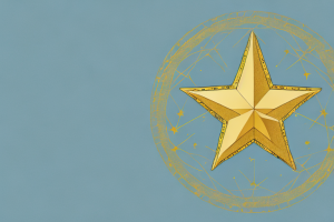 A four-pointed star with a gold background to represent the four rules of retirement
