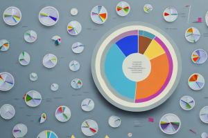 A pie chart with different colored slices representing different types of investments