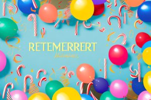 A colorful retirement party scene with decorations