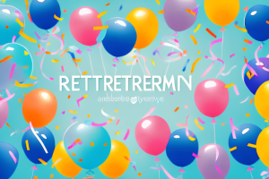 A retirement party scene with balloons