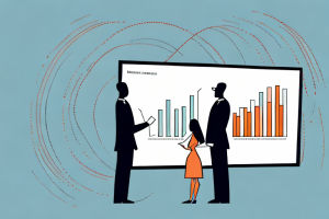 A couple looking at a graph that shows a retirement income over time