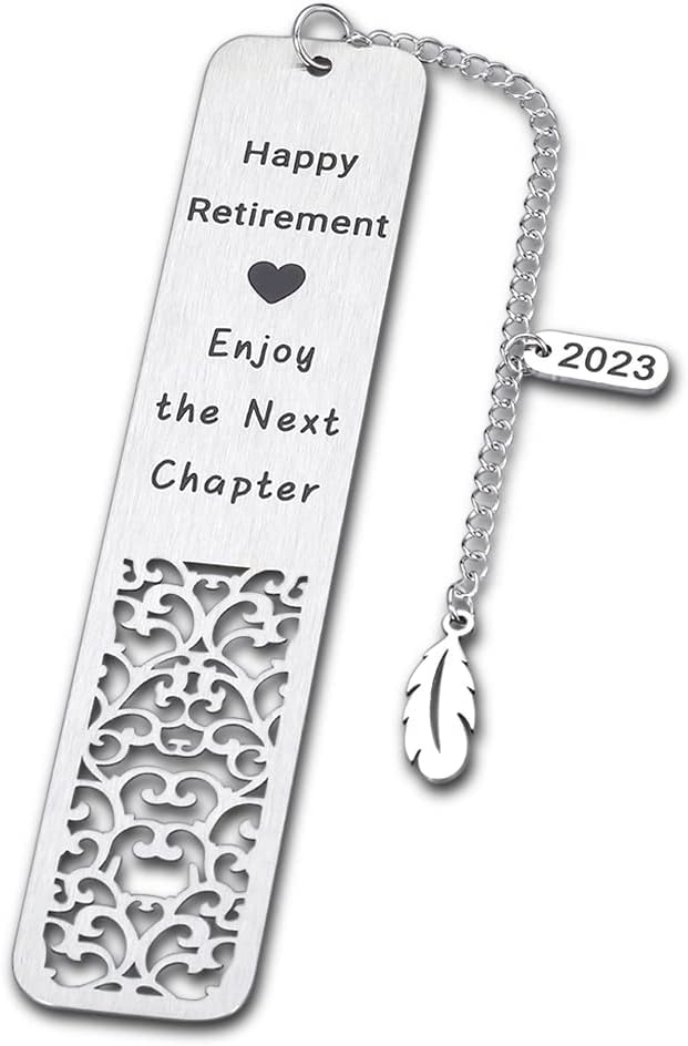 2023 Happy Retirement Bookmark Gifts for Women Men Thank You Gifts for Coworker Employee Boss Leader Reader Friends Retired Teacher Nurse Christmas Going Away Leaving Gift Enjoy The Next Chapter