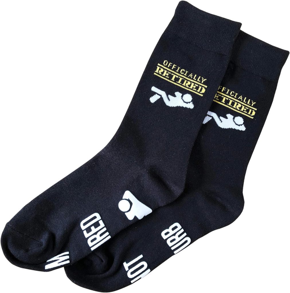 Do Not Disturb, Im Retired Funny Full Length Lounge Socks - Great Gift For Retirees / Colleagues / Office Leavers