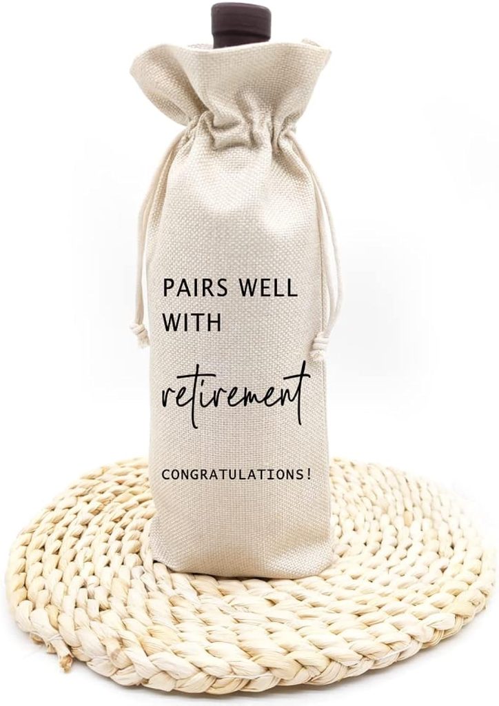 Socive Retirement Wine Bag, Retirement Gifts Wine Bags, Pairs Well With Retirement, Gift for Him or Her, Retirement Gifts Leaving Gifts for Colleagues Best Friends Coworkers Boss Nurse Teachers